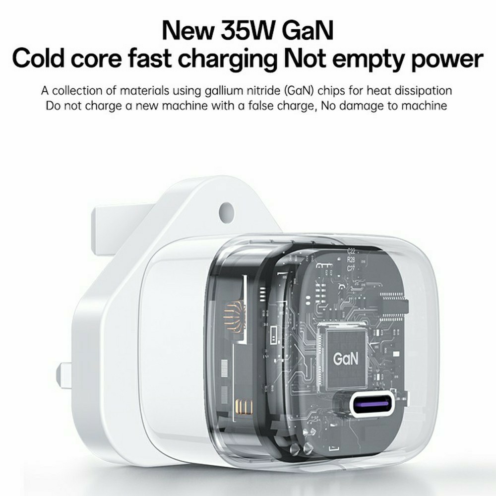 YESIDO YC149 PD 35W Travel Charger Adapter Single Port Type-C Fast Charging Adapter - UK Plug - Image 2
