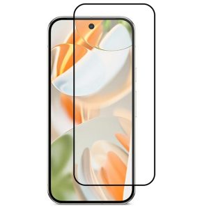 Tempered Glass Film For Xiaomi Poco C85x 5G / Redmi A7 Pro 4G (171.56mm) / Redmi A7 Pro 5G Silk Printing Side Glue Full Coverage Screen Protector – Black