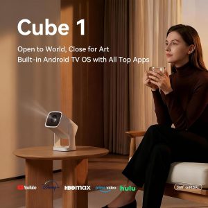 Wanbo Projector Cube 1, 720p, Android 11, 350 ANSI, Gimbal, Sky Blue EU
