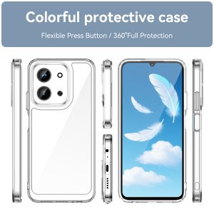 For Xiaomi Redmi 15C 4G (EU) (173mm) / Xiaomi Redmi 15C 5G (EU) (173mm) Case MF Series TPU Acrylic Clear Phone Cover with Tempered Glass Film – Transparent