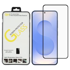 For Samsung Galaxy S25 Screen Protector Silk Printing Full Glue Crystal Clear Tempered Glass Film