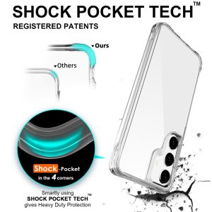 For Samsung Galaxy S25+ Case PC+TPU Dropproof Transparent Phone Cover