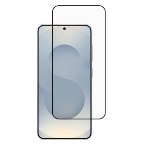 For Samsung Galaxy S26 Full Screen Protector Full Glue Arc Edge HD High Aluminium-silicon Glass Film with Black Silk Print Edge (Fingerprint Unlock)