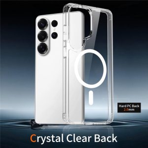 For Samsung Galaxy S26 Ultra Magnetic Case 2.0mm Scratch Resistant TPU + PC Phone Cover – Transparent