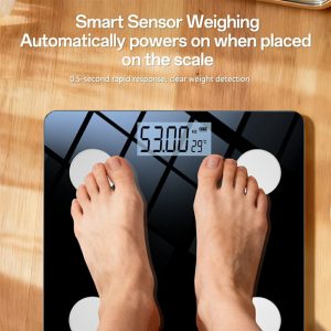 YESIDO MG42 Smart Bluetooth-compatible Body Fat Scale High Precision Digital Weight Scale – Black