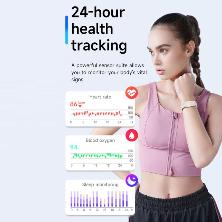 Dual PD Real-Time Heart Rate Blood Oxygen Real-Time Sleep Exercise Health Bracelet(Black) - Image 4
