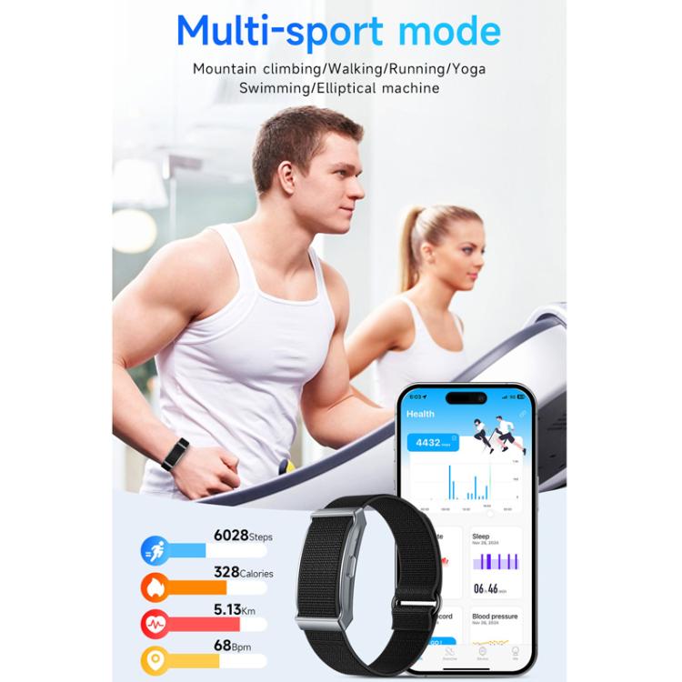 Dual PD Real-Time Heart Rate Blood Oxygen Real-Time Sleep Exercise Health Bracelet(Black) - Image 6