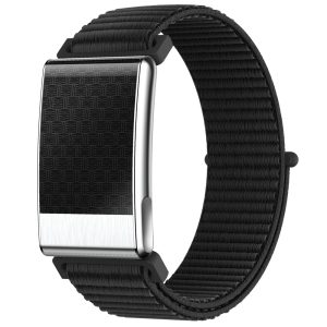 E900 Screenless Fitness Smart Watch ECG Heart Rate Monitor Blood Oxygen Tracker Sports Bracelet – Woven Strap / Black