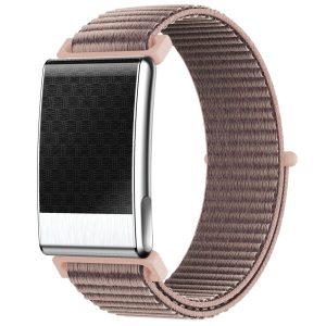 E900 Screenless Fitness Smart Watch ECG Heart Rate Monitor Blood Oxygen Tracker Sports Bracelet – Woven Strap / Pink