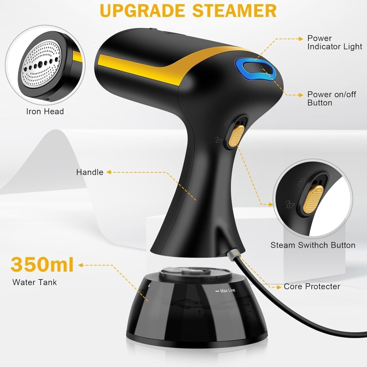 Small Portable Handheld Household Steam Spray Clothes Wrinkle Removal Iron, Size: UK Plug(White) - Image 3