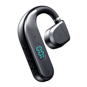 T50 Bluetooth 5.3 Wireless Headphone Single Ear Digital Display Stereo Earbuds Color Boxed(Black)
