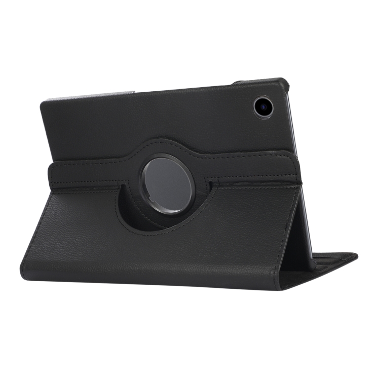 Samsung Galaxy Tab A9 / Tab A11 8.7" Litchi Texture 360 Degrees Rotation Holder Leather Tablet Case(Black) - Image 2