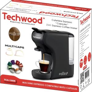 Capsule coffee maker Techwood TCA-196N (black)
