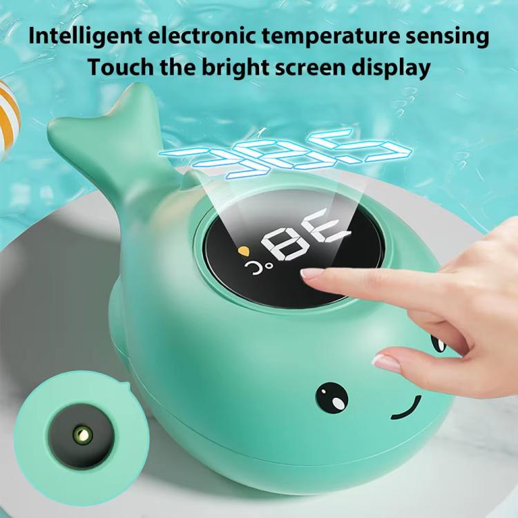 IPX7 Waterproof Cartoon Whale Color LED Screen Smart Water Thermometer Baby Bath Thermometer(Green) - Image 2