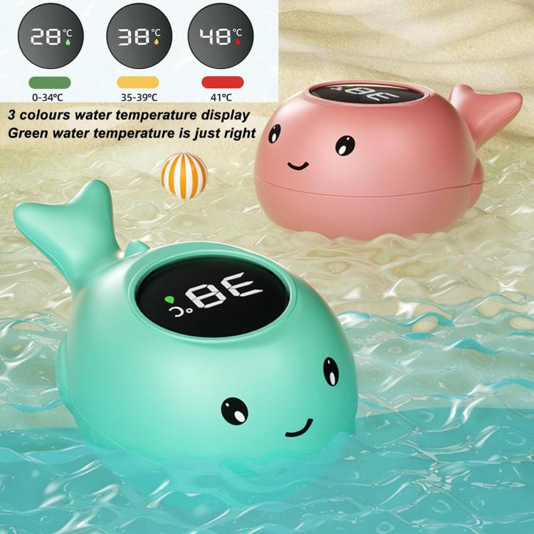 IPX7 Waterproof Cartoon Whale Color LED Screen Smart Water Thermometer Baby Bath Thermometer(Green) - Image 3