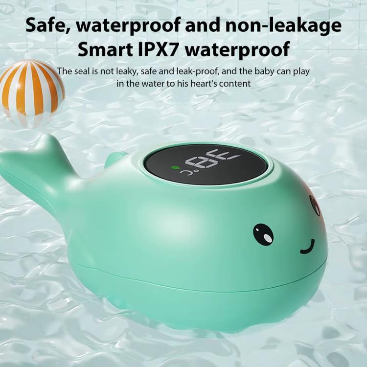 IPX7 Waterproof Cartoon Whale Color LED Screen Smart Water Thermometer Baby Bath Thermometer(Green) - Image 4