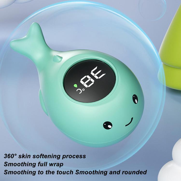 IPX7 Waterproof Cartoon Whale Color LED Screen Smart Water Thermometer Baby Bath Thermometer(Green) - Image 5