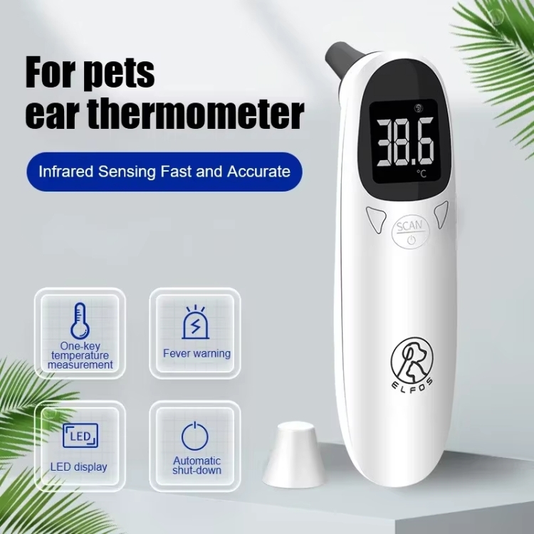ELOFS EF-07 Pet Dog Cat Ear Digital Thermometer Accurate Infrared Measuring Animal Thermometer(White) - Image 3