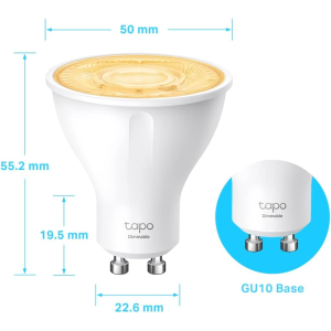 TP-Link Smart Spotlight Tapo L610 , Wi-Fi, GU10, 2.9W, Dimmable, White EU
