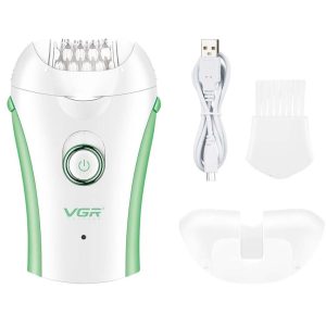 VGR V-705 Electric Hair Removal Device Home Beauty Tool Portable Hair Removal Machine Powerful Shaver Trimmer – Green
