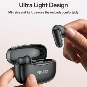 YESIDO TWS38 In Ear Bluetooth-compatible 5.4 Earbuds True Wireless Stereo Touch Control Earphones – Black