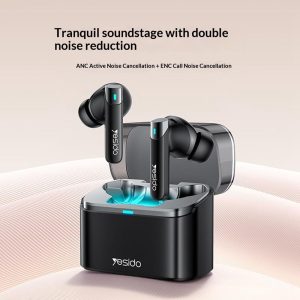 YESIDO TWS33 Bluetooth-compatible Earbuds ANC ENC Noise Cancelling Wireless Earphones for Gaming Music