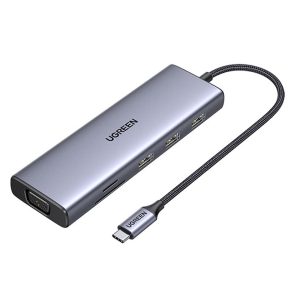 UGREEN 15601 Docking Station 10 in 1 USB-C Hub with HD VGA SD / TF Card Reader PD 100W Fast Charging