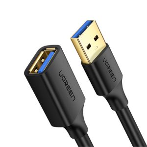 UGREEN 30125 0.5m USB 3.0 Male to Female Extension Cable Data Transmission Cord Adapter Wire for Webcam USB Keyboard Mouse Flash Drive