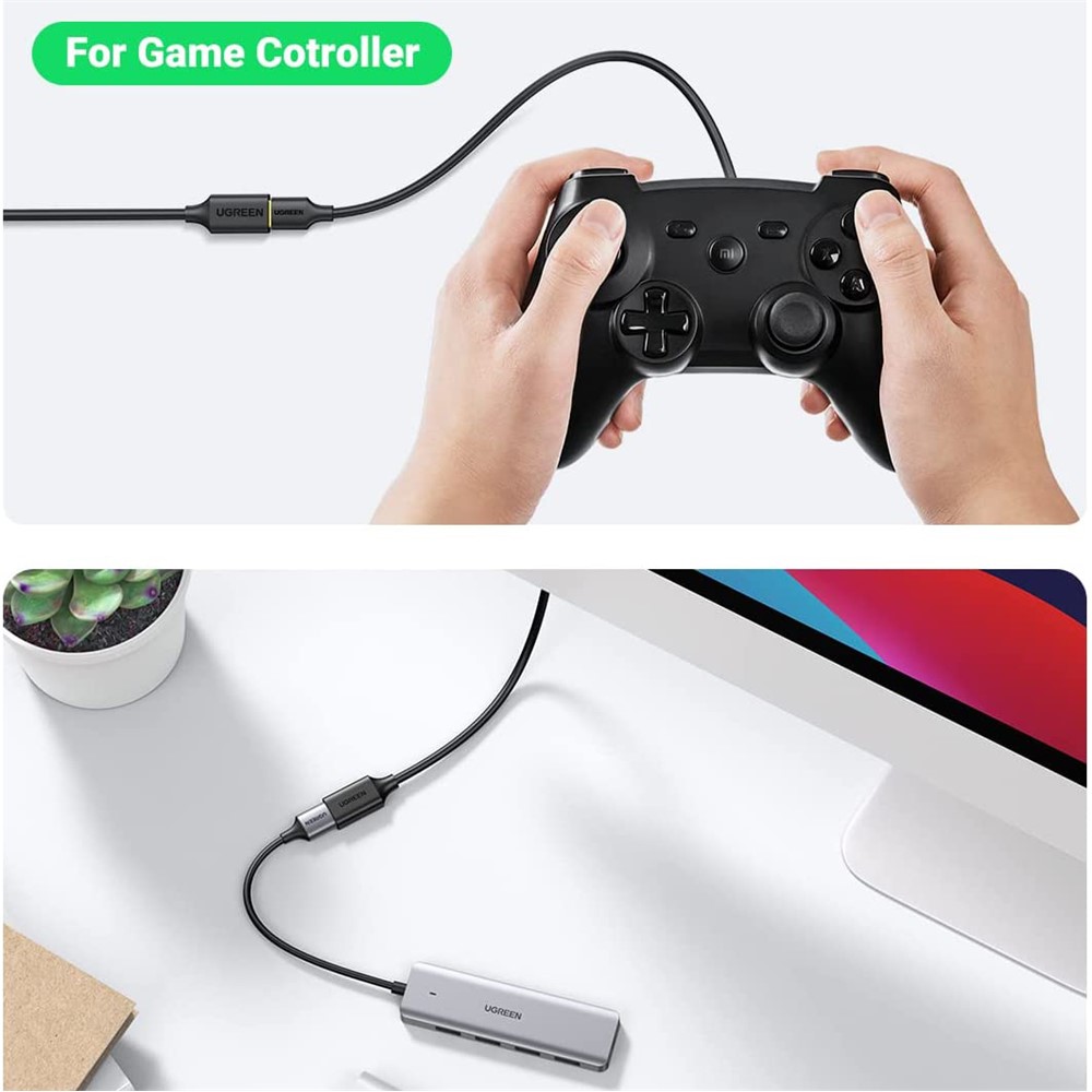 UGREEN 30125 0.5m USB 3.0 Male to Female Extension Cable Data Transmission Cord Adapter Wire for Webcam USB Keyboard Mouse Flash Drive - Image 3