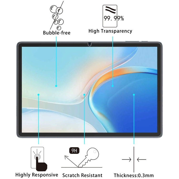 For Ulefone Tab W10 10.1 9H 0.3mm Explosion-proof Tempered Glass Film - Image 2
