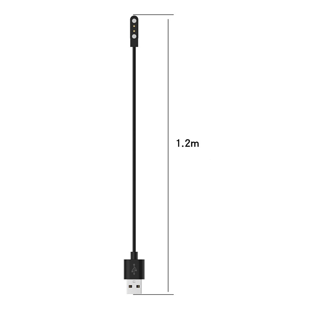 1.2m Universal Smart Watch Charging Cable Portable Magnetic Charge Cable for Oppo Watch Free/TicWatch GTH - Black - Image 5