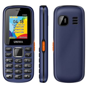 UNIWA E1808 1.77 Inch 3 SIM Card 3 Standby Phone with Flashlight Radio Function – Blue