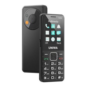 UNIWA V2000 2.4 Inch 4G Bar Phone Dual SIM Dual Standby Feature Phone – Black