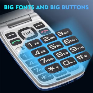 UNIWA V202T 1.77-Inch 4G Ultra Long Standby Dual-SIM Phone FM SOS Flashlight Folding Phone – Red/ Language Pack 1