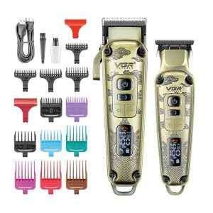VGR V-643 Hair Clippers Shaver Metal Carving Cordless Hair Cutting Beard Razor Men Electric Hair Trimmer