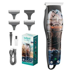 VGR V-953 Graffiti Design Professional Rechargeable Hair Cutting Trimmer Home Travel Men Electric Clipper Haircut Tool