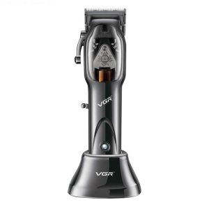 VGR V-653 Professional USB Electric Hair Clipper with Holder(Black)