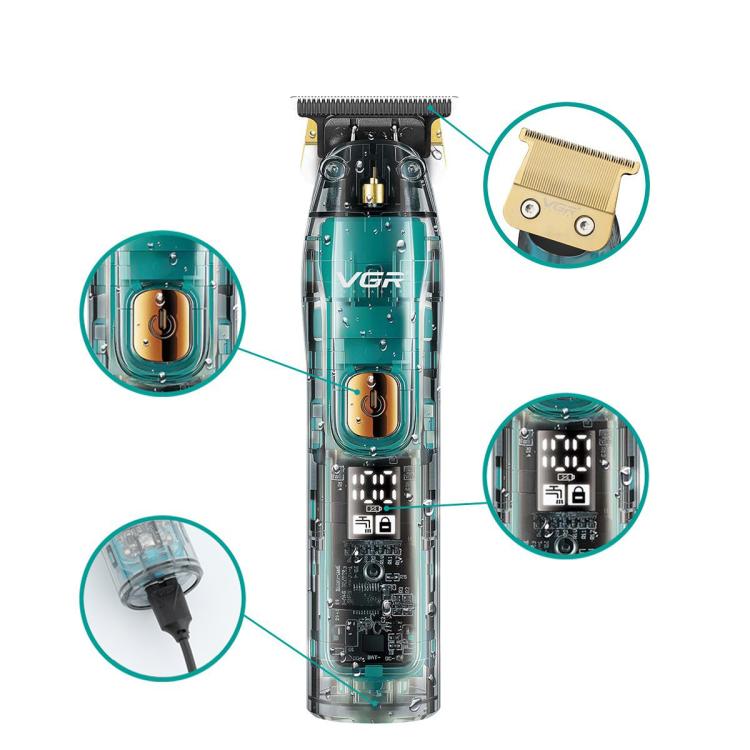 VGR V-961 IPX7 LED Digital Display USB Electric Hair Clipper(Black) - Image 2