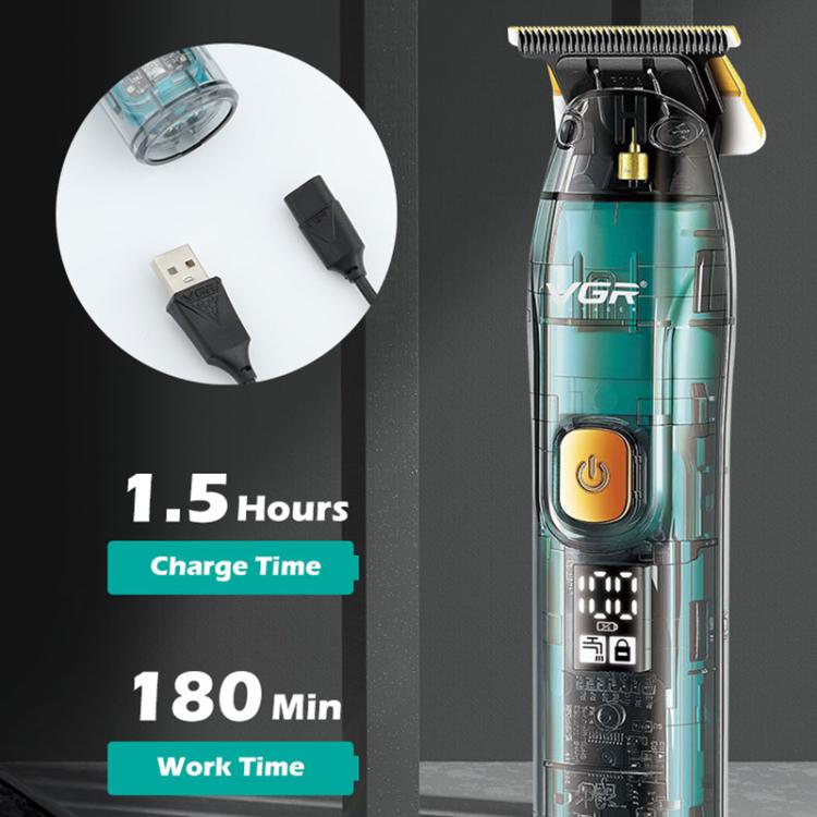 VGR V-961 IPX7 LED Digital Display USB Electric Hair Clipper(Black) - Image 4