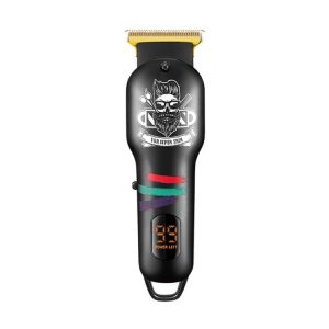 VGR V-971 Graffiti Design LED Digital Display USB Electric Hair Clipper(Black)