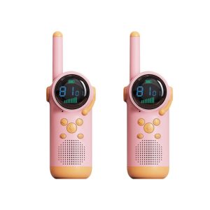 D22 1pair Children Handheld Wireless Walkie Talkie Parent-Child Outdoor Wireless Talking Toys(Pink+Pink)