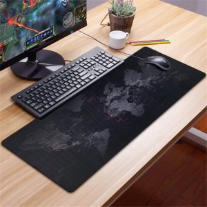 World Map Pattern Mouse Pad Large Gaming Keyboard Mouse Mat Non-slip Desk Mat 800 x 300mm
