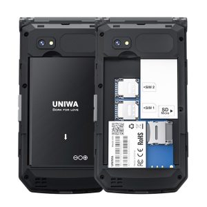 UNIWA X29 2.8 inch Flip Phone Dual Screen Dual SIM Card Standby GSM Keypad 2000mAh Rugged Mobile – Black / Grey