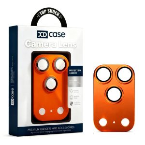 For iPhone 17 Pro XDcase Armor Full-Coverage Frosted Metal Camera Lens Ring Film(Orange)