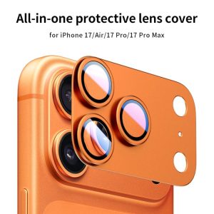 For iPhone 17 Pro XDcase Armor Full-Coverage Frosted Metal Camera Lens Ring Film(Silver)