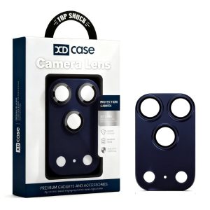 For iPhone 17 Pro XDcase Armor Full-Coverage Frosted Metal Camera Lens Ring Film(Dark Blue)