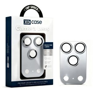 For iPhone 17 Pro XDcase Armor Full-Coverage Frosted Metal Camera Lens Ring Film(Silver)