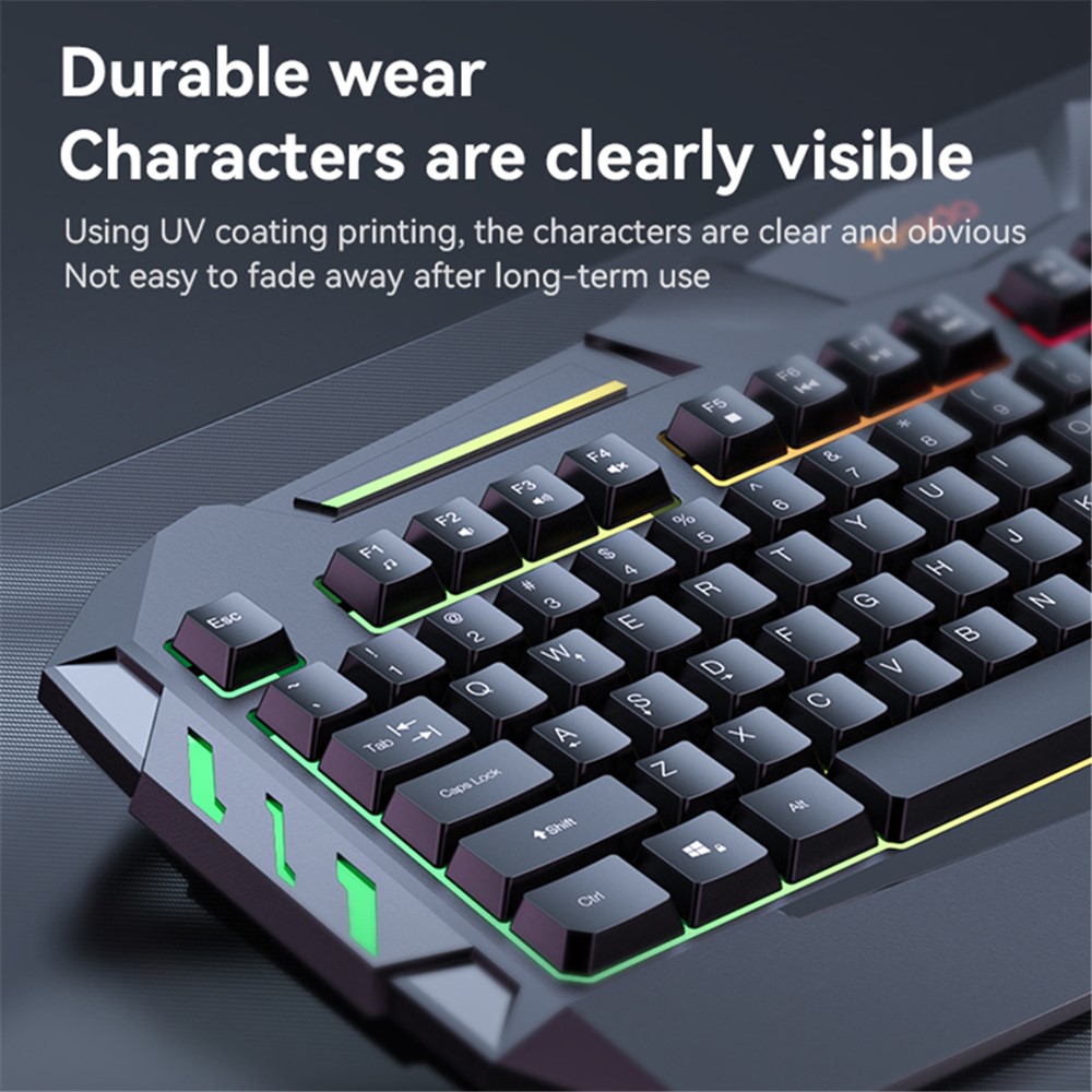 YESIDO KB21 1.5m USB Wired Keyboard 104-key Gaming Keyboard with Breathing Light - Image 3